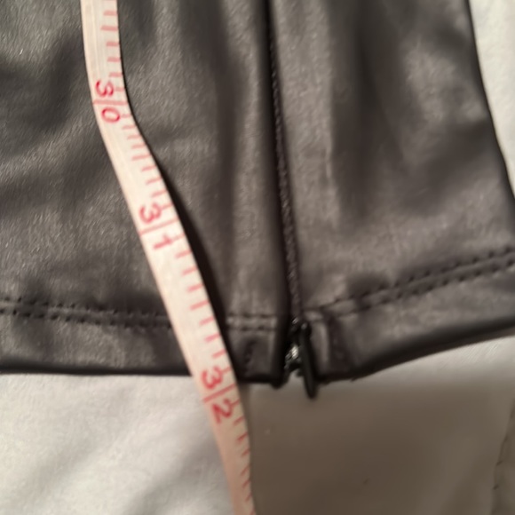LAST ONE! ASYOU WOMENS ZIP HEM FAUX LEATHER LEGGINGS - Picture 7 of 7